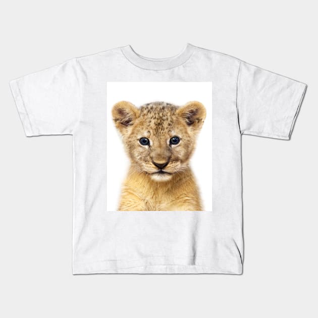 Baby Lion, Safari Animals, Kids Art, Baby Animals Art Print By Synplus Kids T-Shirt by Synplus